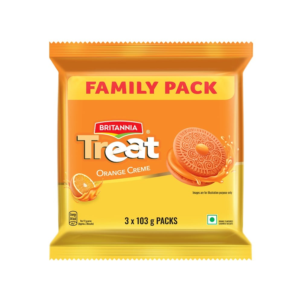 Britannia Treats Orange Biscuits 500g