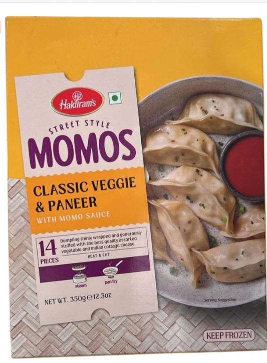 Haldiram’s Frozen Classic Veggie and Paneer Momos 350g (14pc)