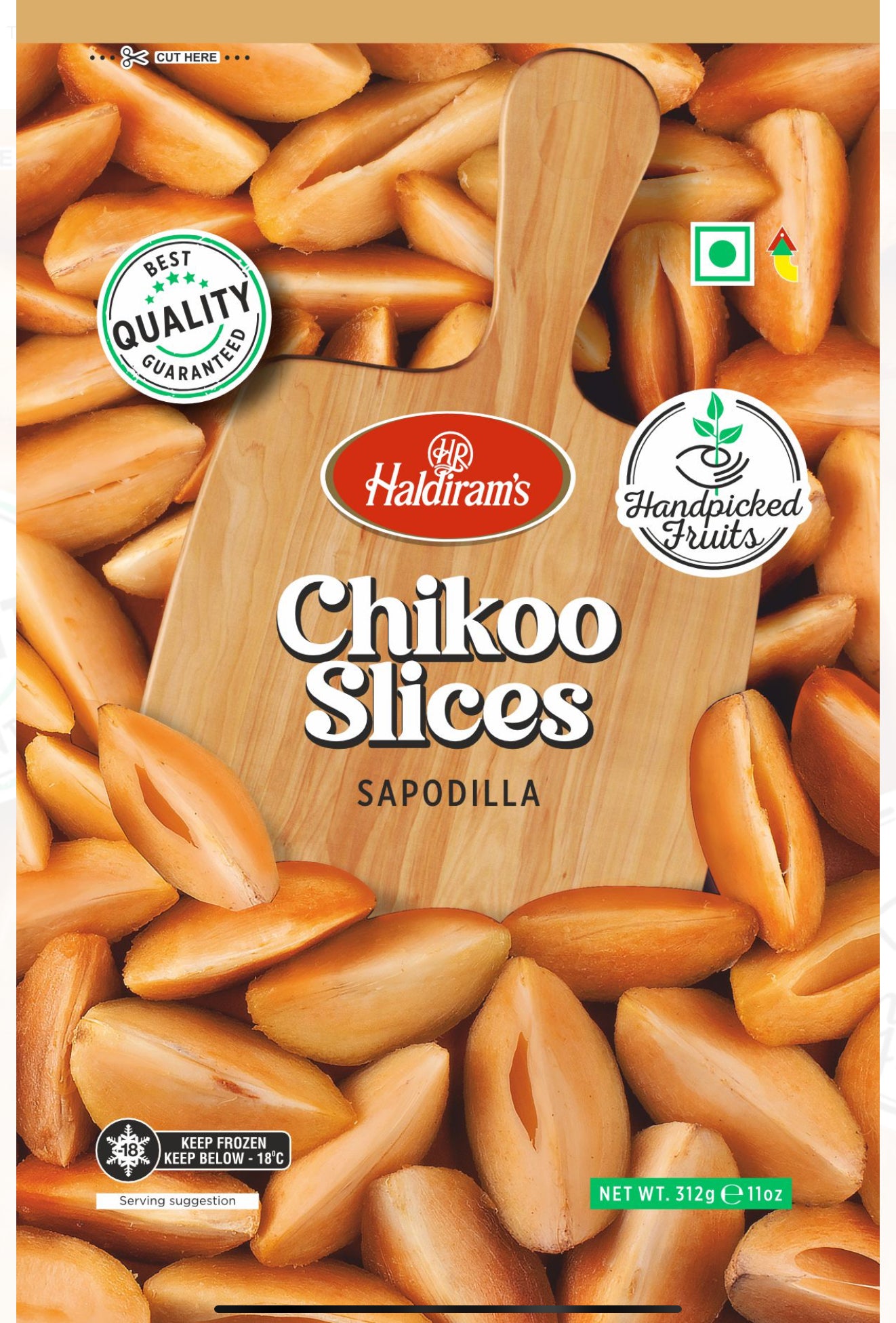 Haldiram’s Frozen chikoo  312g