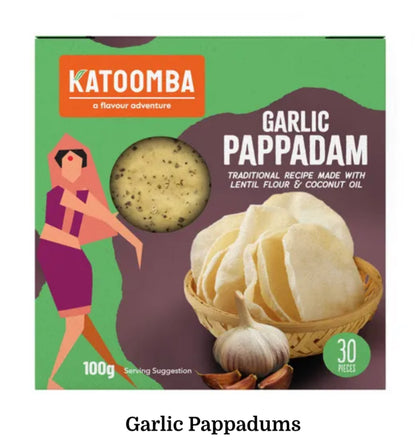 Katoomba Garlic Pappadam 100G