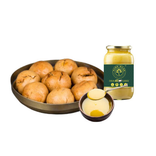 Ghee bati with Ghee