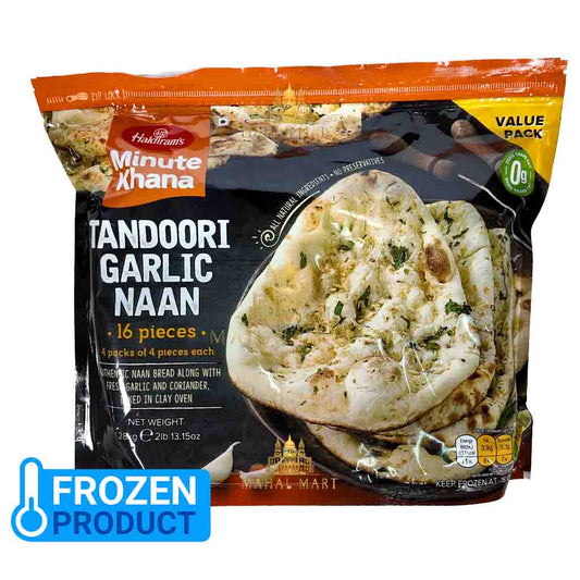 Haldiram’s Frozen Tandoori Garlic Naan 1.28kg (16pc)