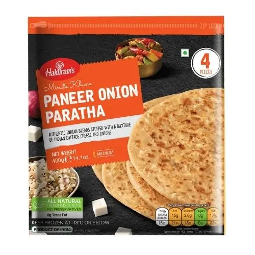 Haldiram’s Frozen Paneer Onion Paratha 400g (4 pc)