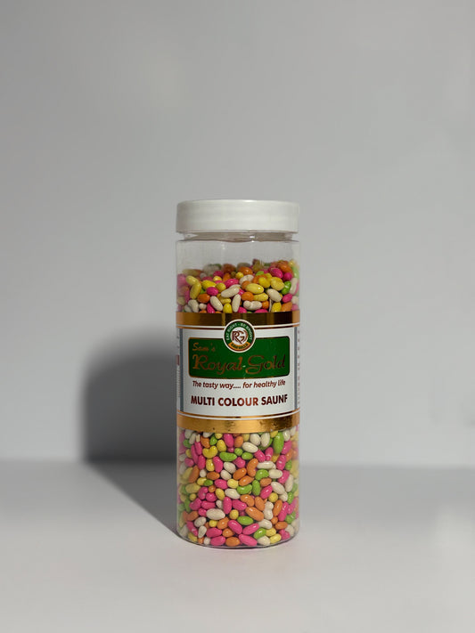 Royal gold Multicolor saunf jar 250g