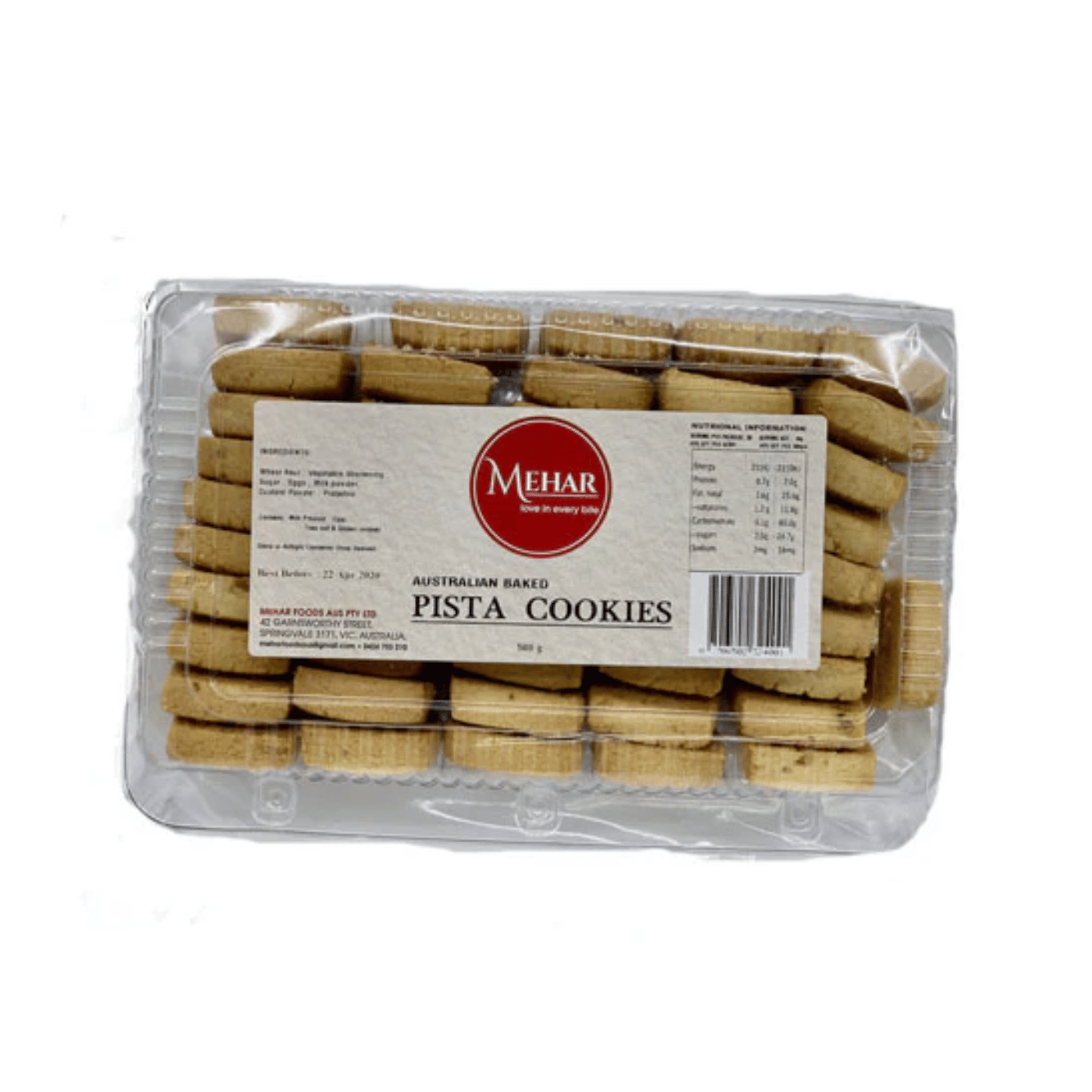 Mehar pista cookies 500g