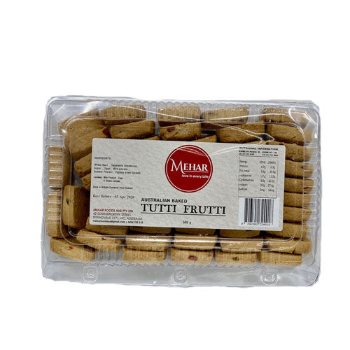 Mehar tutti frutti biscuits 500g