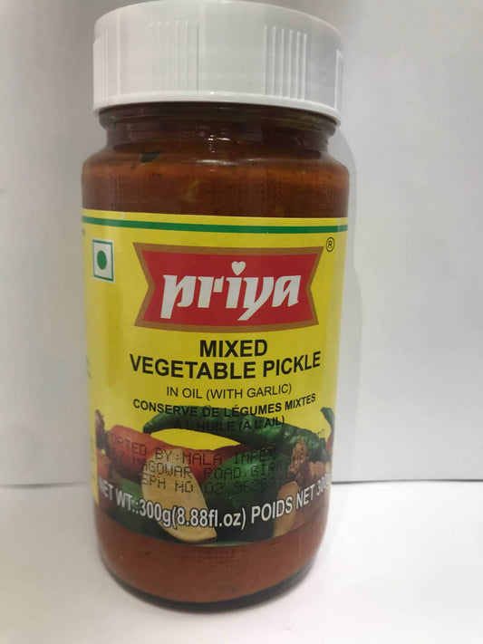 Priya Mixed Veg Pickle with Garlic 300g